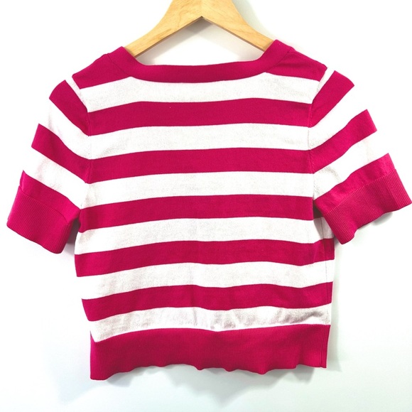 Michael Kors Pink and White Striped Women's Top - Picture 2 of 4